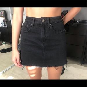 Black jean skirt